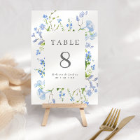 Casamento de Frame Floral Azul-Elegante