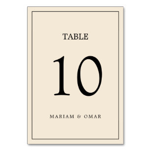 Numeração De Mesa Casamento de Fronteira Minimalista de Champagne Pe
