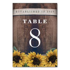 Numeração De Mesa Casamento de Girassol de Barrel Russo do País