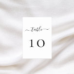 Numeração De Mesa Casamento de guião preto branco<br><div class="desc">Um fundo branco decorado. Texto preto. Personalize e adicione seus números de tabela. Adicione seus números um a um.</div>