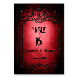 Numeração De Mesa Casamento de Halloween Gothic Elegante