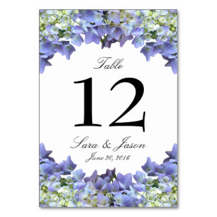 Numeração De Mesa Casamento de Hydrangea Roxo