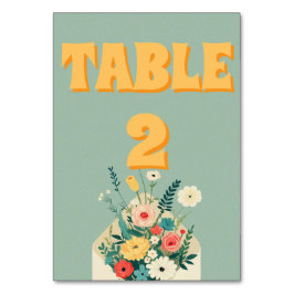 Numeração De Mesa Casamento de Jardim Botânico de Flores Selvagens