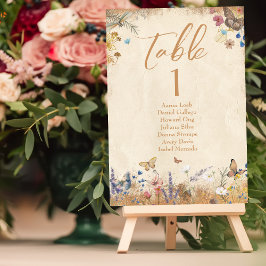 Numeração De Mesa Casamento de Jardim de Borboleta Vintage Boho