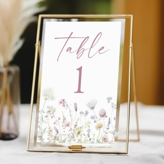 Numeração De Mesa Casamento de Jardim Floral com Flores Silvestres (Criador carregado)