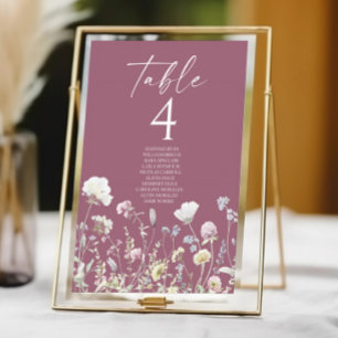 Numeração De Mesa Casamento de Jardim Floral com Flores Silvestres