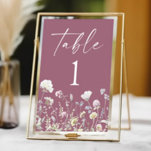 Numeração De Mesa Casamento de Jardim Floral de Flores Silvestres