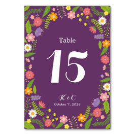 Numeração De Mesa Casamento de Jardim Russo com Frame Floral Bloomin