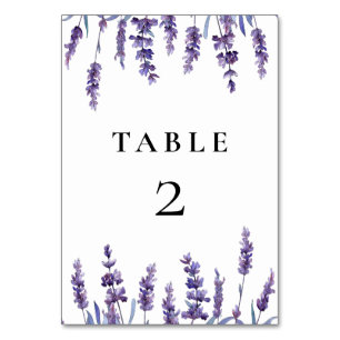Numeração De Mesa Casamento de lavanda floral elegante