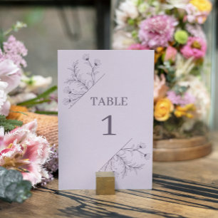 Numeração De Mesa Casamento de Lavandas Floral Elegante