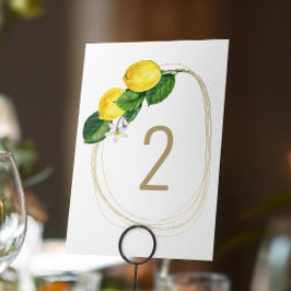 Numeração De Mesa Casamento de Lemon Grove Elegante | Citrus Botanic