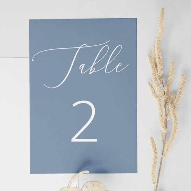 Numeração De Mesa Casamento de Manuscrito Azul com Derrame Náutico C (Criador carregado)
