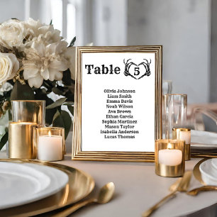 Numeração De Mesa Casamento de Mão Cardíaca Gótica no Halloween