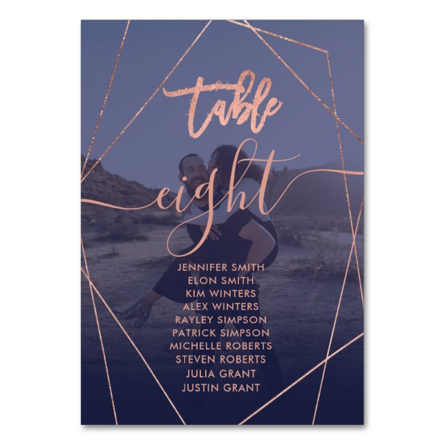 Numeração De Mesa Casamento de marinho de terrário com script modern (Frente)