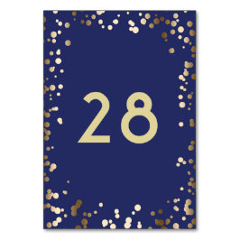 Numeração De Mesa Casamento de Marinhos Elegante de Confetti Dourado