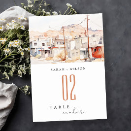 Numeração De Mesa Casamento de Molas de Água da Cidade de El Paso Te