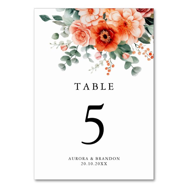 Numeração De Mesa Casamento De Molho Terrestre De Tonelada Suave (Frente)