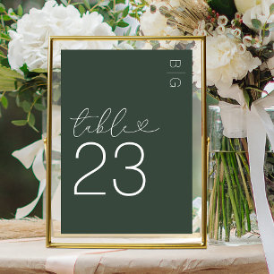 Numeração De Mesa Casamento de Monograma Moderno Verde