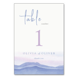 Numeração De Mesa Casamento de Montanhas Roxas