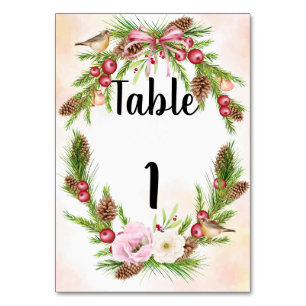 Numeração De Mesa Casamento de Natal de Script de Número de Tabela 