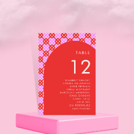 Numeração De Mesa Casamento de Nomes de Gráficos de Meio século Rosa