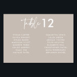 Numeração De Mesa Casamento de Nomes de Script Manuscrito de Taupe M<br><div class="desc">Número da Tabela de Casamento de Nomes de Convidado de Script Manuscrito de Taupe Moderno</div>