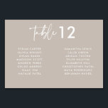 Numeração De Mesa Casamento de Nomes de Script Manuscrito de Taupe M<br><div class="desc">Número da Tabela de Casamento de Nomes de Convidado de Script Manuscrito de Taupe Moderno</div>