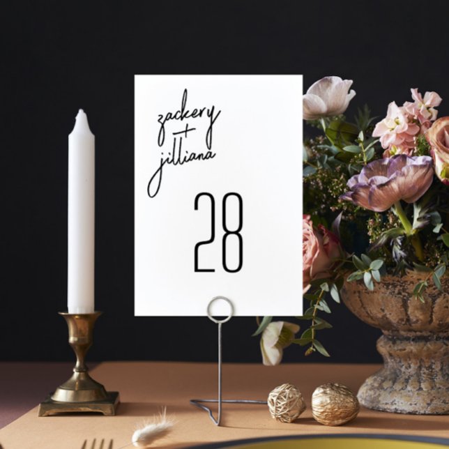 Numeração De Mesa Casamento de Nomes Personalizados do na moda Moder (Criador carregado)
