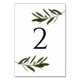 Numeração De Mesa Casamento de Oliveira Greenery