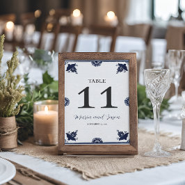 Numeração De Mesa Casamento de Otomi Simple Fiesta Azul Mexicano