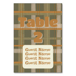 Numeração De Mesa Casamento de Padrão de Tartan Celta Escocês