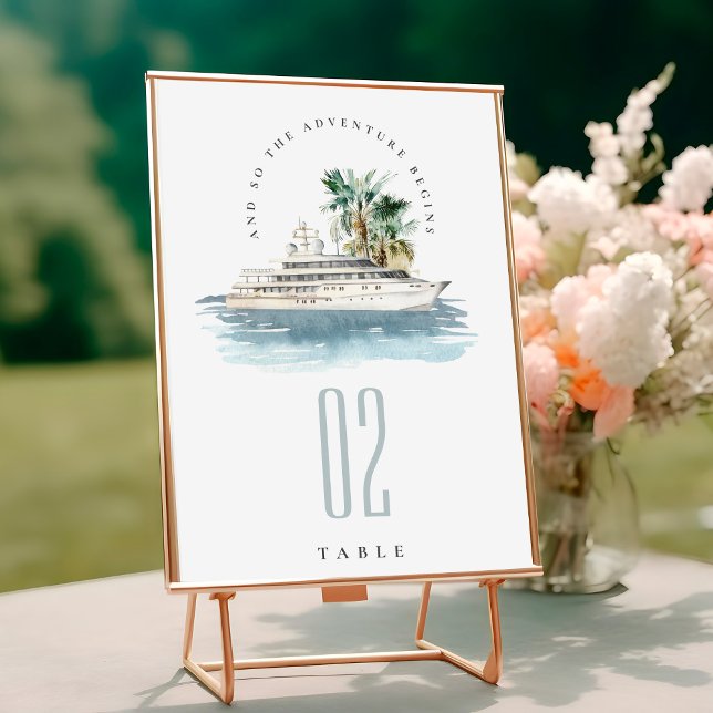 Numeração De Mesa Casamento de paisagens do navio de cruzeiro Dusky  (Criador carregado)