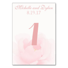 Numeração De Mesa Casamento de Peixes de Rosas claro de Aquarela