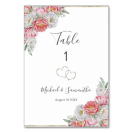 Numeração De Mesa Casamento de Penas Brancas e Rosa