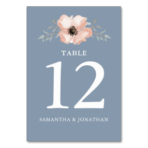 Numeração De Mesa Casamento de Pêssego de Aquarela