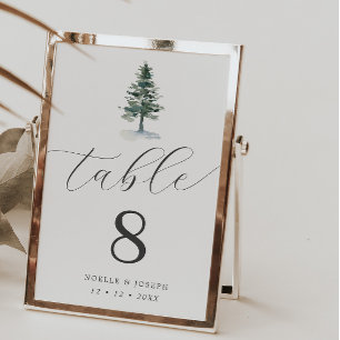 Numeração De Mesa Casamento de Pinheiras Elegante Simples