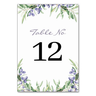 Numeração De Mesa Casamento de Plantações de Árvores lavandas
