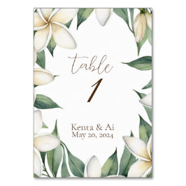 Numeração De Mesa Casamento de Plumeria Personalizado