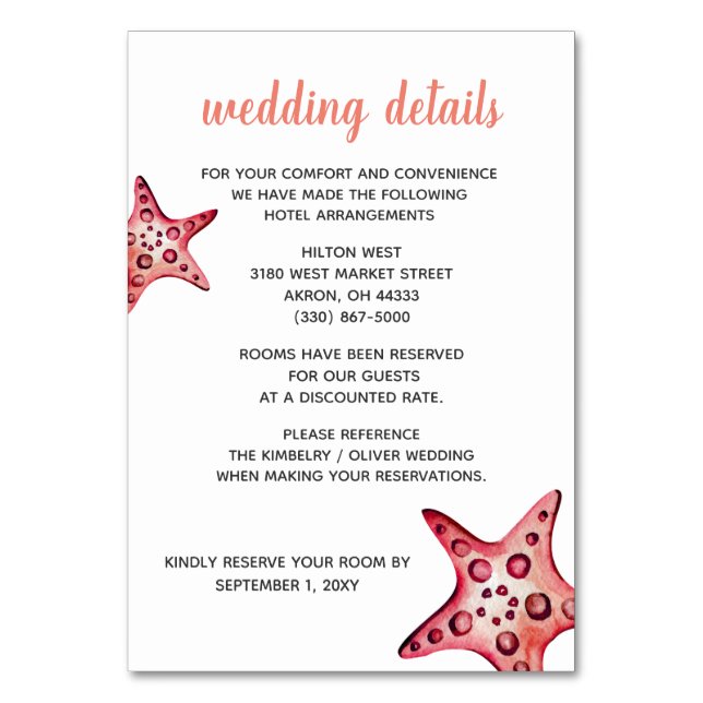 Numeração De Mesa Casamento de Praia com Aquarela Rústica Conchas Es (Frente)