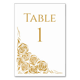 Numeração De Mesa Casamento de Rosas Desenhados à Mão Elegante