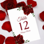 Numeração De Mesa Casamento de Rosas vermelhas Romântica ou Quincean<br><div class="desc">Números de Cartão de Mesa Romântico de Rosa vermelha Borgonha ou Quinceanera Ver Niche e Nest store para Set. Design cortesia de: https://www.etsy.com/shop/SmallHouseBigPony</div>