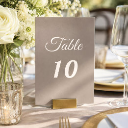 Numeração De Mesa Casamento de roteiro marfim taupe