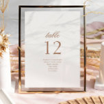 Numeração De Mesa Casamento de Script de Nomes de Convidado de Scrip<br><div class="desc">Número da Tabela de Casamento de Script Minimalista Elegante com nomes de convidado. Descubra toda a coleção para um tema de casamento coordenado. Dm para aconselhamento ou personalização</div>