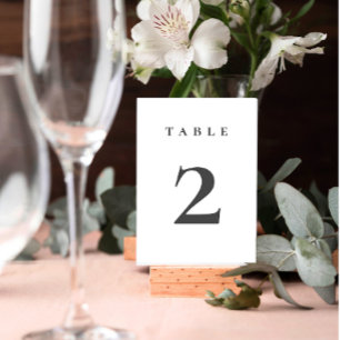 Numeração De Mesa Casamento de Script Minimalista Elegante