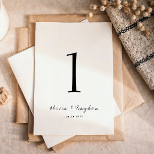 Numeração De Mesa Casamento de Script Minimalista Limpo