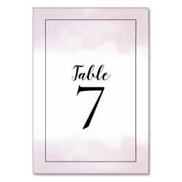 Numeração De Mesa Casamento de Script Preto com Cores d'Água Rosa Es