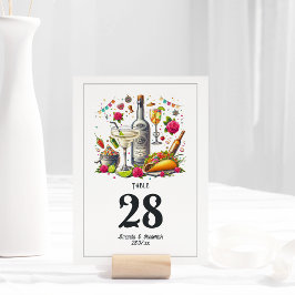 Numeração De Mesa Casamento de Tacos Livremente e Divertidos e Tequi