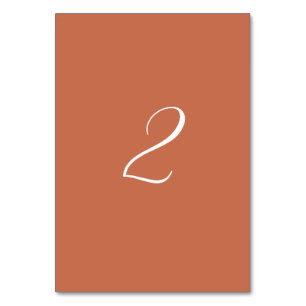 Numeração De Mesa Casamento de Terracotta Elegant Script Calliografi