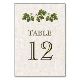 Numeração De Mesa Casamento de Textura de Burlap De Oak