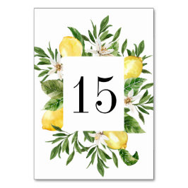 Numeração De Mesa Casamento de Verão com Lemões e Blossomas